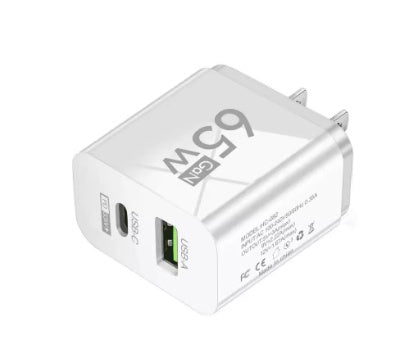 65W Frosted Square 1USB 2PD Multi-port Charger Mobile Phone Charger 5v2a 12W Standard Charging Plug