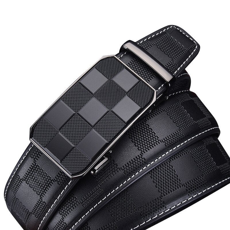 Men's Belt Automatic Leather Buckle Belt